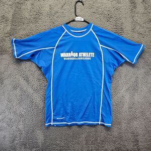 Watermen Rash Guard Shirt Adult Size XL Blue Short Sleeve Instructor‎